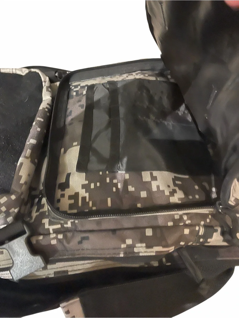 Tactical Digital Camo Men’s Backpack - Black/Grey